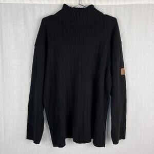 Vintage Y2K South Pole Sweater Mens Mock Neck Black Streetwear Grunge Indie